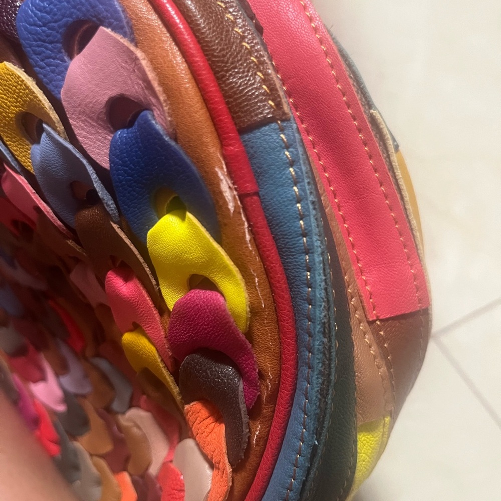 Ameri Leather Colorful Striped Women's Crossbody … - image 8